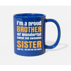 Brother And Sister Gift Shirt Birthday Funny Royal Blue Mugs